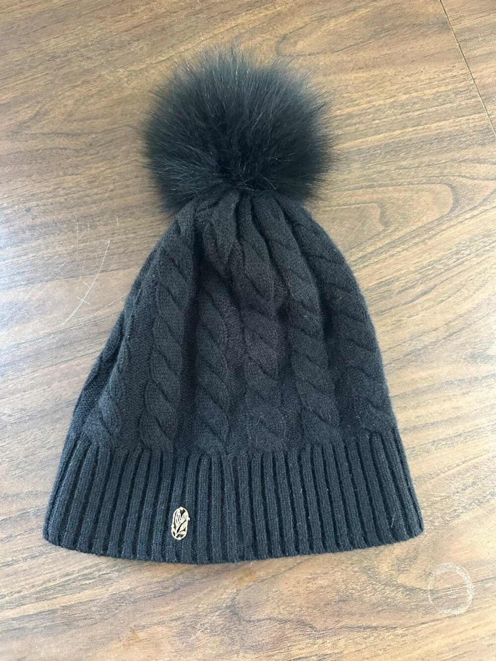 Curlfriend Collective Silk Lined Cashmere Beanie in Onyx Black